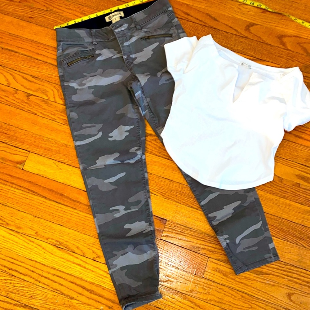 Democracy 8 stretch, cotton spandex, camo trouser